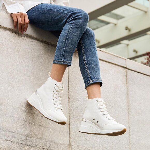 Canvas High Top Sneakers Women Breathable Platform Non-Slip Casual Shoes - Picture 8 of 8